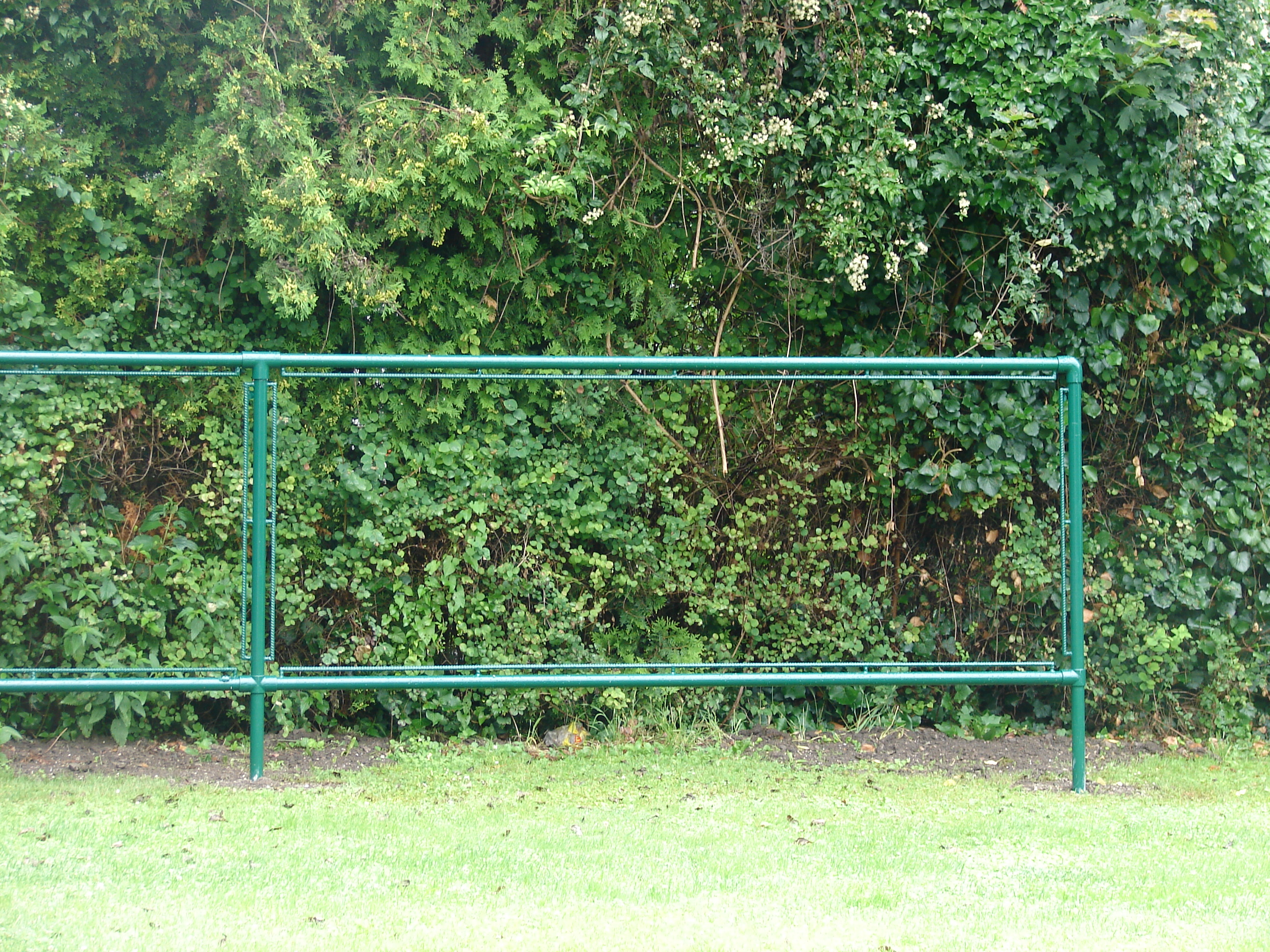 leerer Werbebanner-Rahmen auf einer Wiese